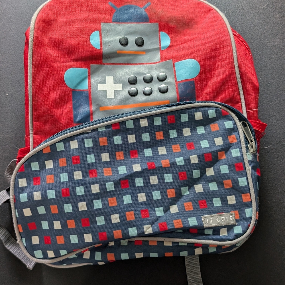 JJ Cole Red and Gray Backpack